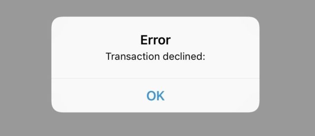 Venmo transaction declined error