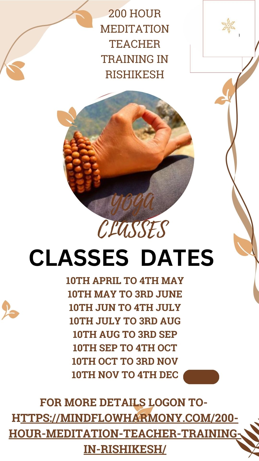 200 hour meditation teacher training program