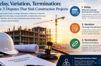 Delay, Variation, Termination: The 3 Disputes That Sink Construction Projects