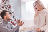 Creative Marriage Proposal With Diamond Engagement Rings For Women